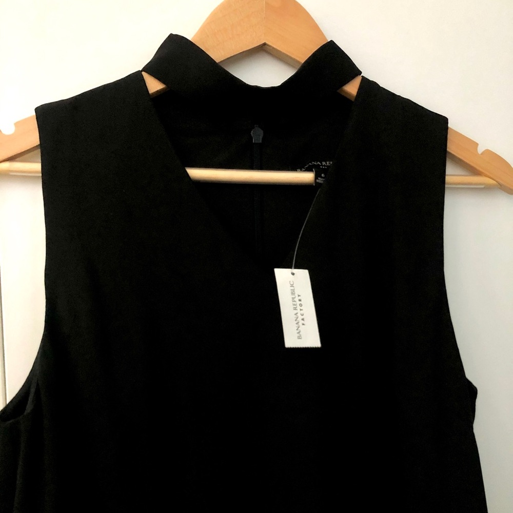 Banana Republic Chiffon Shift V-Neck Dress